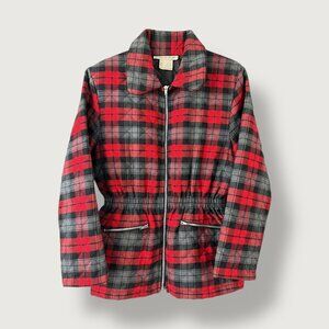 Vintage | Vittoria Virini | M | Plaid Zip-Up Jacket | Retro | Classic | Timeless